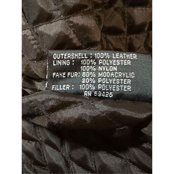 WILSONS ADVENTURE BOUND Suede Leather Coat Fur Trim Hood Sz L Womens - Picture 8 of 8